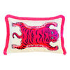 Tiger Pattern Throw Pillow Cover - Pink Tiger Pattern Pillow Case - Animal Print Heritage Series - Hot Pink Tassel Cushion - Tiger Skin