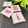 Cocktail Party Napkins - Bar Cart Kitchen Decor - Cocktails and Beverages Happy Hour - Cheers! -  Napkin Set of 4