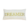 Dreamer Pattern Throw Pillow Cover - Decorative Gold Embroidered Cushion Case