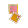 Party Napkins - Gold Embroidered Checkered Cocktail Napkin Set of 2