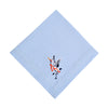 Animal Print Dinner Napkins - Japanese Crane Pattern  Blue Linen Napkin Set of 2, 4, 6